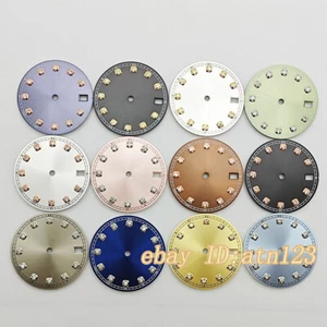 28.5mm Date Window Sterile Dial Diamonds fit NH35 Automatic movement Accessories - Picture 1 of 20