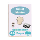 A4 Sublimation Heat Press Transfer Paper 100gsm Ream 100 Sheets Dye T-Shirt