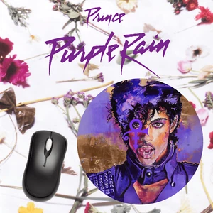 Prince Purple Rain Love Symbol PU Leather Mouse Mat Pad - Afbeelding 1 van 4