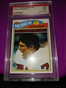 1977 Topps MEXICAN #460 John Hannah MINT PSA 9 (OC) Alabama Patriots - Picture 1 of 1