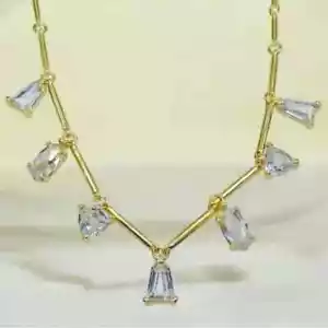Kendra Scott Blair Gold Jewel Strand Necklace in White Crystal. Retail $98 - Picture 1 of 6