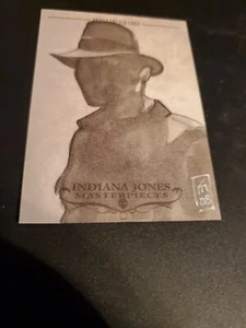 2008 TOPPS MASTERPIECES INDIANA JONES SKETCH CARD LEAH MANGUE HARRISON FORD INDY - Picture 1 of 2