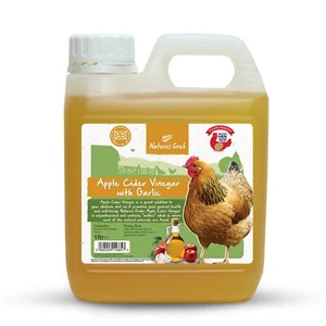 Apple Cider Vinegar with Garlic 1ltr - + Mother, for Chickens, Poultry, 1 Litre - Picture 1 of 4