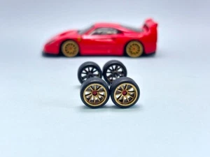 R545 Custom Paint Hotwheels 1/64 Real Rider# CE28 Gold 10mm Long & Extra Long - Picture 1 of 5