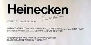 FLAT SIGNED (TWICE), DATED ROBERT HEINECKEN; "FRIENDS OF PHOTOGRAPHY" 1980 ASSOC - Picture 1 of 12