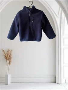 H&M navy Teddy fleece zip jacket age 4-6 years - Picture 1 of 8