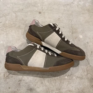 Zapatilla deportiva Clarks de cuero Craftmatch Lo rosa oliva talla para mujer 9,5 escuela retro - Imagen 1 de 10