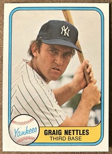 1981 Fleer Graig “Craig” Nettles Error Card #87 NM - Picture 1 of 2