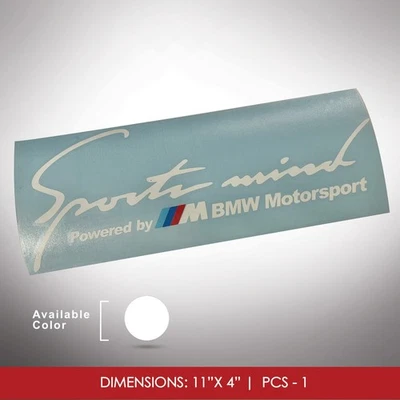 宝马 Sport Mind Powered by M Motorsports 白色贴纸贴花 F20 F30E60 E70 E90 — 第 1/3 张图片