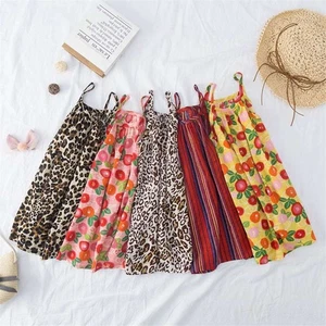 Summer Dress Strappy Fashion Cotton Colorful Spotty Floral Sleeveless Girls Baby - Picture 1 of 19
