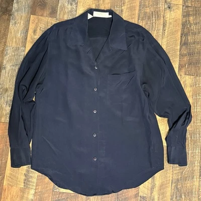 Top JH Collectibles Mujer 100% Seda Manga Larga Azul Abotonado Talla 10 De Colección Trabajo Foto 1 de 4