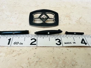 ANTIGUO BROCHE PRENDEDOR RECTÁNGULO LUTO PERLA SEMILLA PASTA VICTORIANA LOTE 4 - Imagen 1 de 10