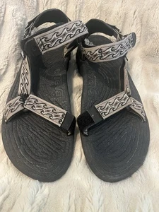 Teva Sandals - Used - Terradactyl Black with Patterned Straps - Size 12 - Picture 1 of 6