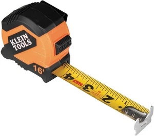 Klein Tools 9516 Tape Measure, 16-Foot Compact Double-Hook Imperial 4.9 m - Picture 1 of 9