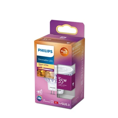 Philips Faretto LED, Equivalente a 35W, Attacco GU5.3, Luce Bianca Calda, D 1q8J - Immagine 1 di 4