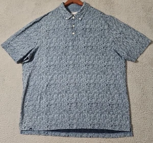 Polo de golf Johnnie O para hombre talla XL azul marino blanco olas Oceanside - Imagen 1 de 7