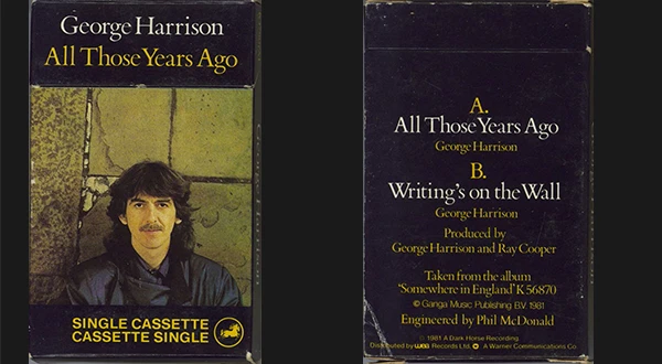 George Harrison (Beatles) All Those Years Ago Cassette Single With Slip Cover - Image 1 of 1
