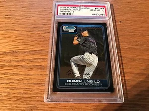 2006 Bowman Prospects Chrome #BC187 Ching-Lung Lo  PSA 10 GEM MINT !!! - Picture 1 of 2