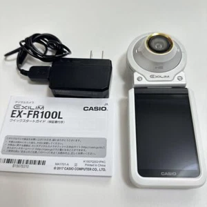 CASIO EXILIM EX-FR100L white compact digital camera Working Good condition w/box - Picture 1 of 3