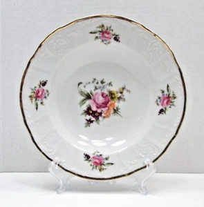 Cuenco y soporte de sopa de porcelana fina Bernadotte Sonata Checoslovaquia de colección - Imagen 1 de 14