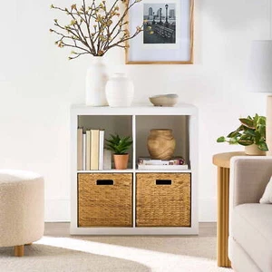 Better Homes & Gardens 4-Cube Storage Organizer, White Texture - Picture 1 of 9