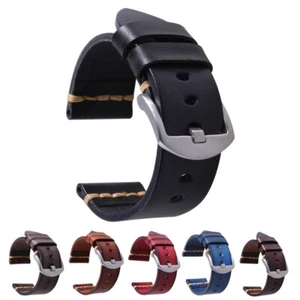 Unisex Genuine Real Leather Watch Strap Bands Watchstrap Watchband Retro Luxury - Picture 1 of 17