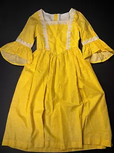 Handmade Girls Costume Dress Size 10 Yellow - Picture 1 of 9