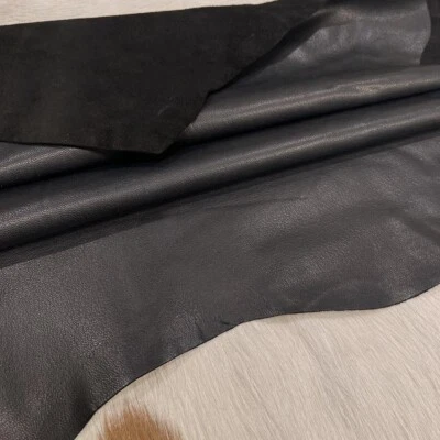 Goatskin Nappa Black Soft Leather Hide 2/3 oz Thickness Avetco Inc. - Image 1 of 4