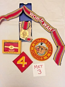USMC Marines EGA Medal Army Vintage various Military war medals patches #3 - Picture 1 of 9