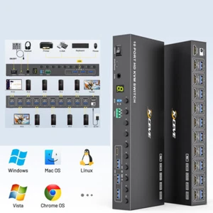 Splitter Adapter USB HUB Screen Sharing Multi-function Docking USB3.0 KVM Switch - Afbeelding 1 van 6