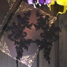 1Pair Embroidered Flower Lace Applique Motif Trim Wedding Dress Sew Crafts DIY 1