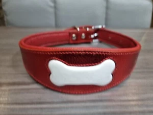 Large Greyhound 17-21 Inch collar soft leather SECONDS / SAMPLE LG 8 - Picture 1 of 4
