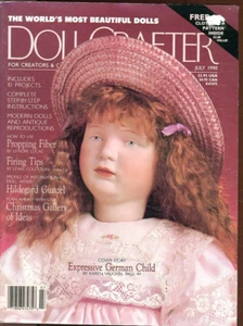 DOLL Crafter Magazine July 1990 clothing pattern Porcelain Gunzel Pixie Ornament - Picture 1 of 3