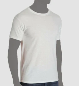 $75 Hanes Men 4 Pack Crew Neck T-Shirt White Black Top Cotton Undershirt Size M - Picture 1 of 2