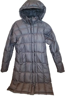 Abrigo acolchado The North Face Metropolis Parka 600 plumón con capucha gris oscuro para mujer S Foto 1 de 4