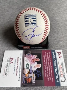BARRY LARKIN AUTOGRAPH HALL OF FAME LOGO BASEBALL CINCINNATI REDS JSA AX31291 - Picture 1 of 2