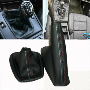 For BMW E30 E36 E34 E46 Z3 Leather Gear Shift Knob Handbrake Gaiter Boot Cover