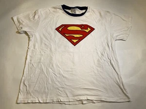 Superman Logo Vintage Graphic T Shirt Sz L - Picture 1 of 7