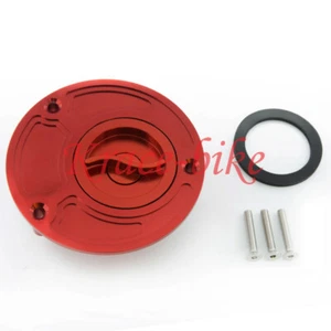 For Ninja ZX9R 2000-2003 ZZR600 2005-2008 Keyless Fuel Gas Cap Tank Cover CNC - Picture 1 of 13