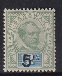 SARAWAK QV SG25, 5c on 12c green & blue - MNH - Picture 1 of 2