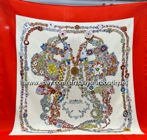 2025 Sallys 70% Cashmere 30% Silk Stole Saddle Print Double Face Scarf Shawl 53" - Picture 1 of 60