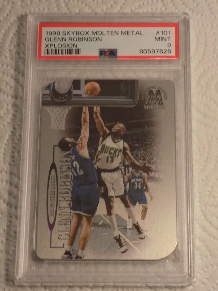 Glenn Robinson PSA 9 Mint 1998 Skybox Molten Metal Xplosion #101 (POPULATION 1) - Image 1 of 2