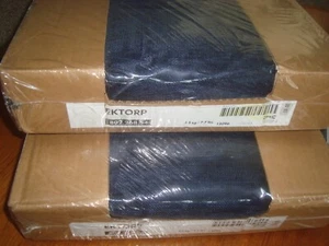 TWO (2) - Ikea EKTORP Chaise COVERS Vellinge Dark Blue EKTORP Longue Slipcovers - Picture 1 of 23