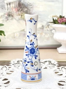 Jarrón de porcelana vintage raro Alemania cobalto Volkstedt Rudolstadt porcelana siglo XX - Imagen 1 de 5