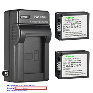 Kastar Battery Travel Charger for Panasonic DMW-BLB13 Lumix DMC-GH1K DMC-GH1R - Picture 1 of 11