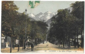 LUCHON 31 Les Allées d'Étigny CPA animée écrite à Melle Pinchard Montagnac 1913 - Picture 1 of 2