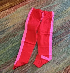 ID Ideology Colorblocked Sweatpants Big Girls S (7-8) Red/Pink Elastic Waist - Picture 1 of 11