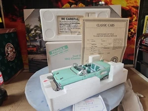 VINTAGE Danbury Mint 1957 Chevrolet Bel Air Surf Green BEAUTIFUL CAR 🚗 - Picture 1 of 24
