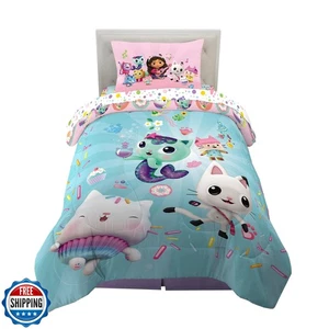 Ropa de cama para niños DreamWorks Gabby's casa de muñecas pastel, MerCat y Pandy súper suave - Imagen 1 de 5