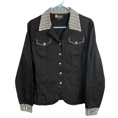 Chaqueta Vaquera Christine Alexander Cebra Estrás Cristales Swarovski Grande Foto 1 de 4